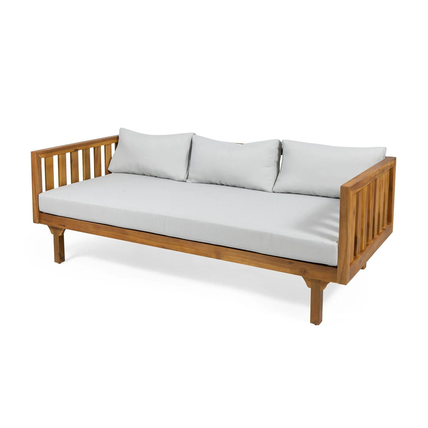 Claremont 3 Seater Daybed Teak Acacia Wood Water Resistant Cushions by HouseOfZazla