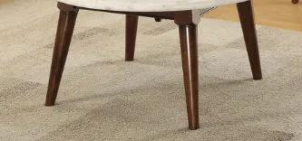 Gasha - Coffee Table - White Marble / Walnut by Unique Piece Furniture