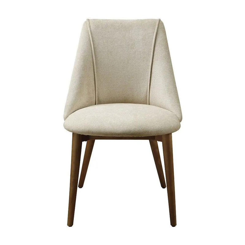 Willene - Side Chair (Set of 2) - Beige Fabric & Walnut by Unique Piece Furniture