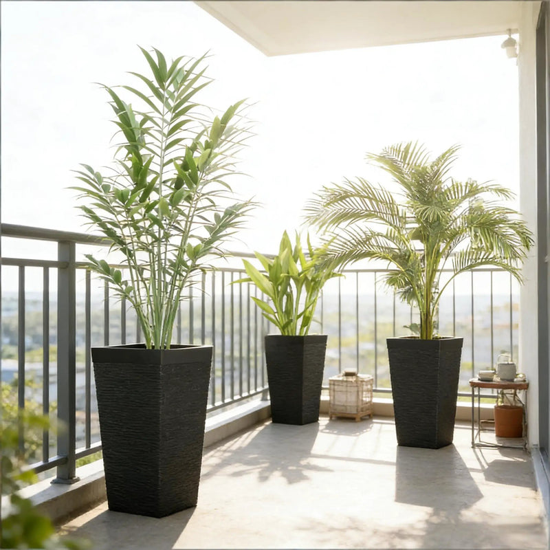 Modern Design Stackable Tapered Planters, Set of 3 Outdoor Planters by HouseOfZazla