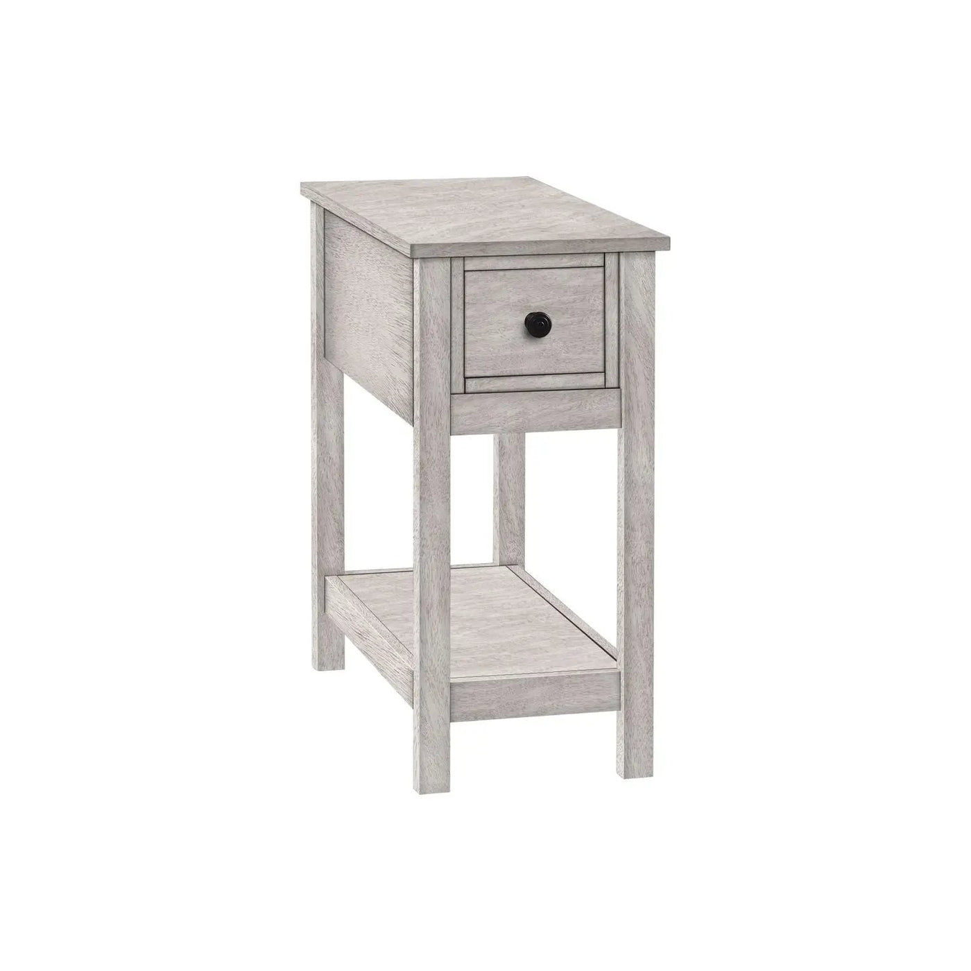 Accent End Table, 2 Tier, Narrow, Lamp, Storage Drawer, Charming Design by Unique Piece Furniture