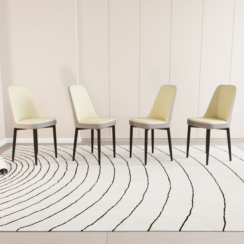 Modern Dining Chair With Cushions And Metal Legs by Unique Piece Furniture
