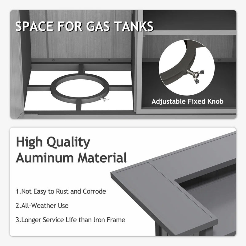 Outdoor Aluminum Grill Cart With Storage, photo 4 of 9