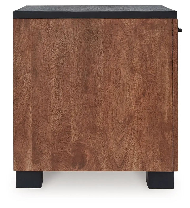 Kallari - Chair Side End Table - Warm Brown / Black by Unique Piece Furniture