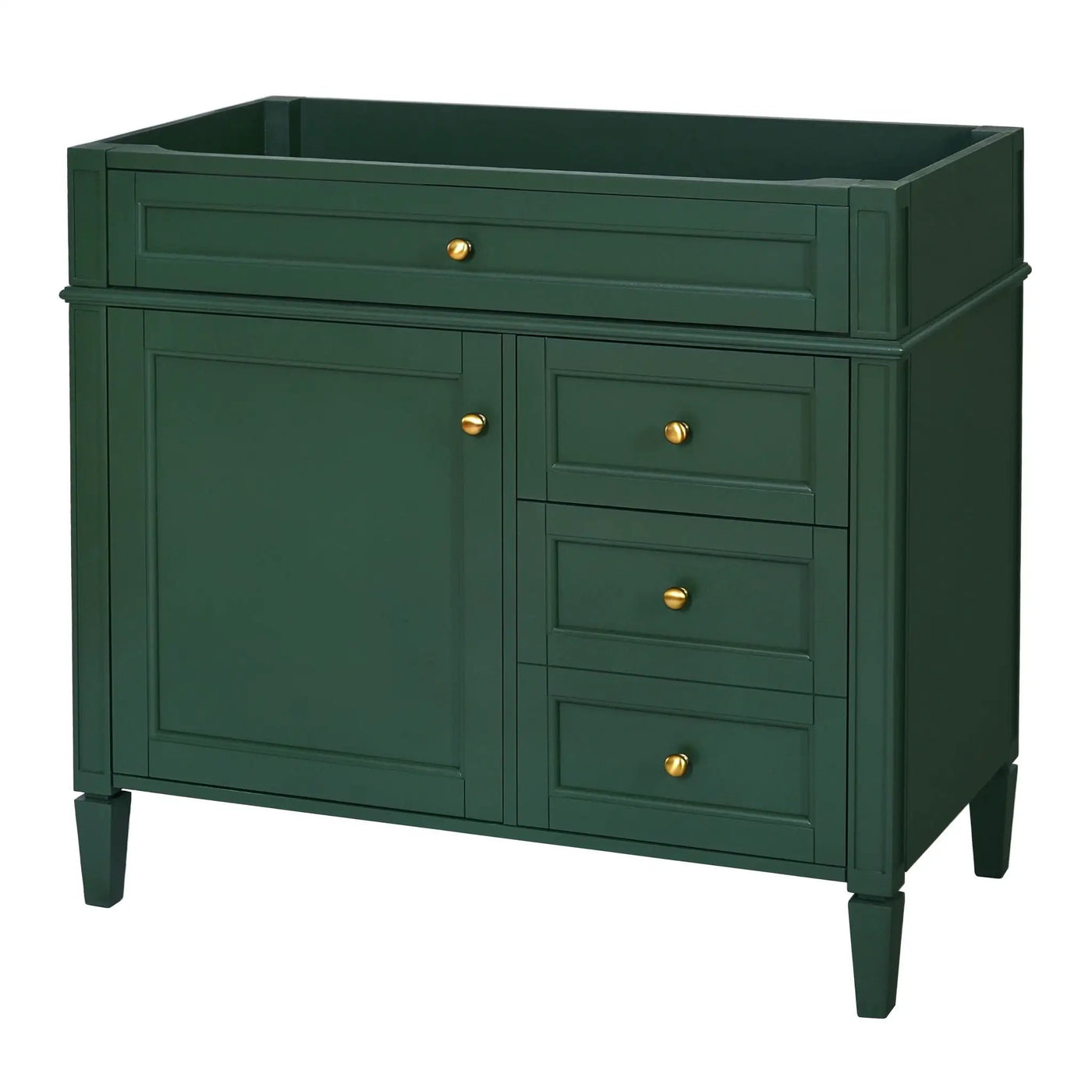 Bathroom Vanity With 2 Drawers And Tip-Out Drawer, Storage Cabinet by HouseOfZazla