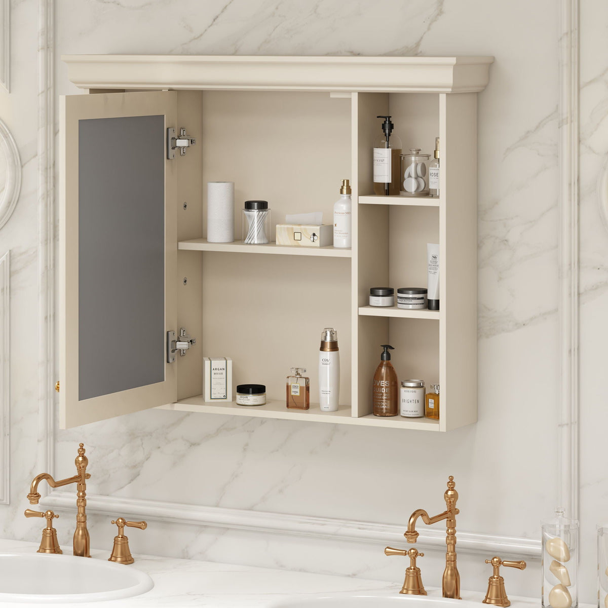 Wall Mounted Bathroom Storage Cabinet with Mirror Door - 35.5" Wide, photo 28 of 40