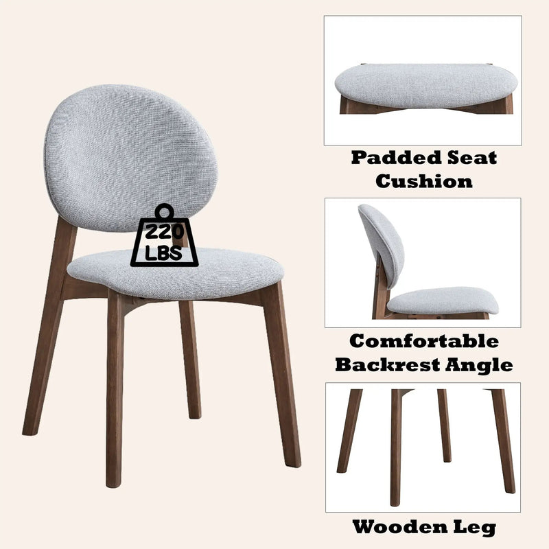 Hadasa Side Chair, Elegant Upholstery (Set of 2) by HouseOfZazla