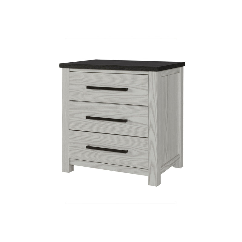 Beige Accent Nightstand with Spacious Drawers and Block Feet, photo 4 of 5
