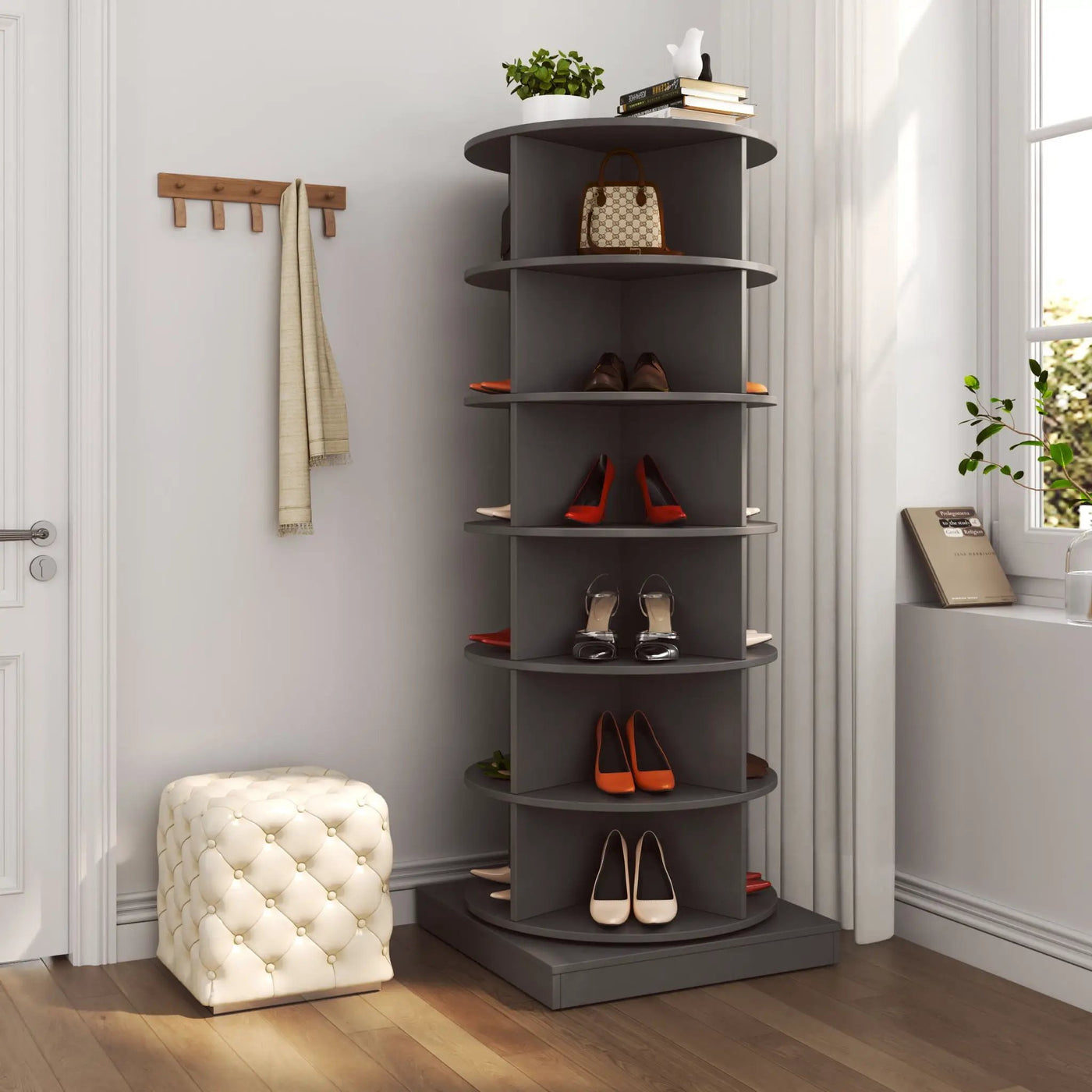 360 Rotating Shoe Cabinet 6 Layers by HouseOfZazla