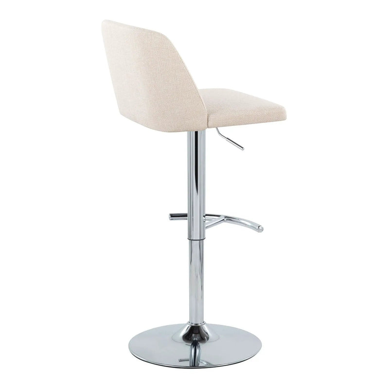 Toriano - Contemporary Adjustable Barstool With Swivel & Rounded T Footrest (Set of 2) by Unique Piece Furniture
