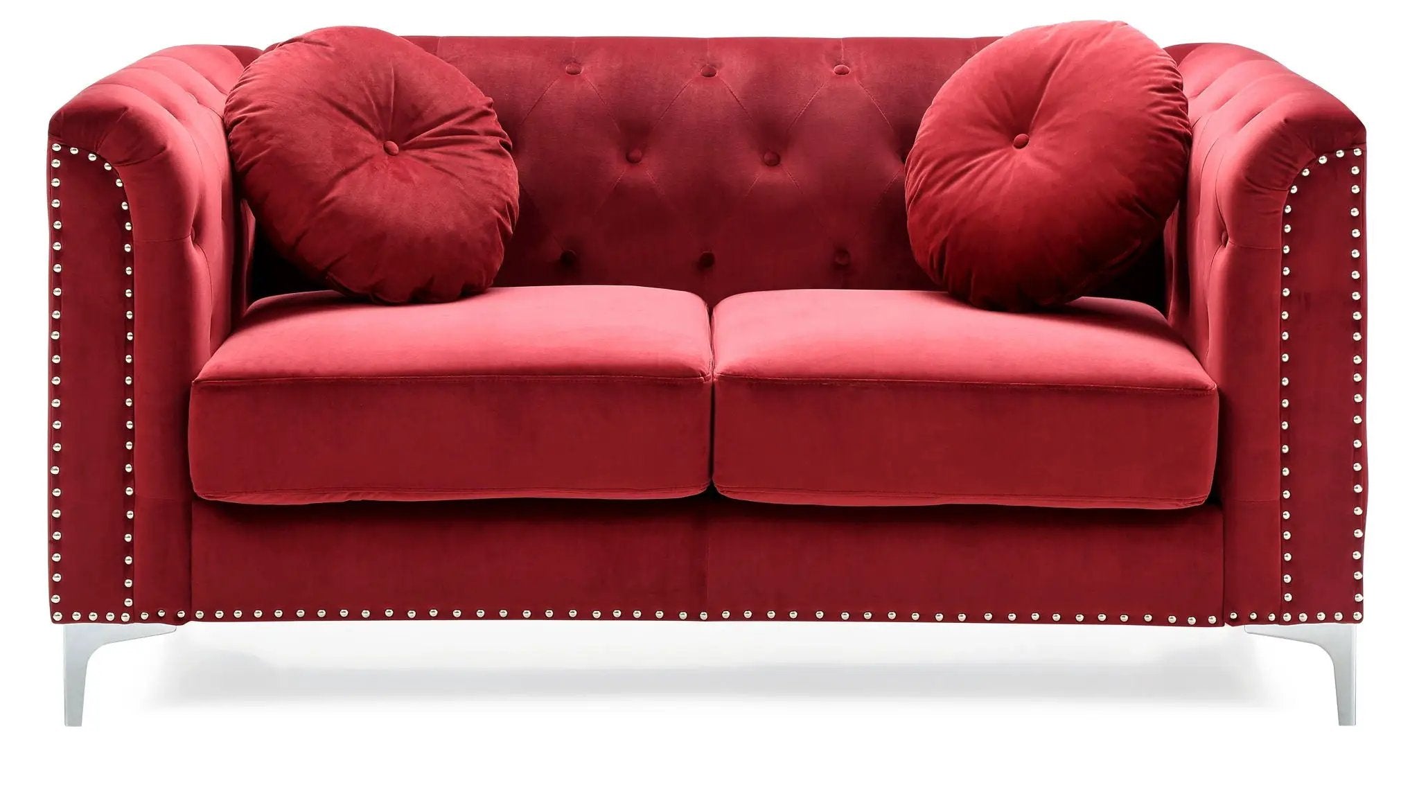 Stylish Sloped Arm Loveseat by Unique Piece Furniture
