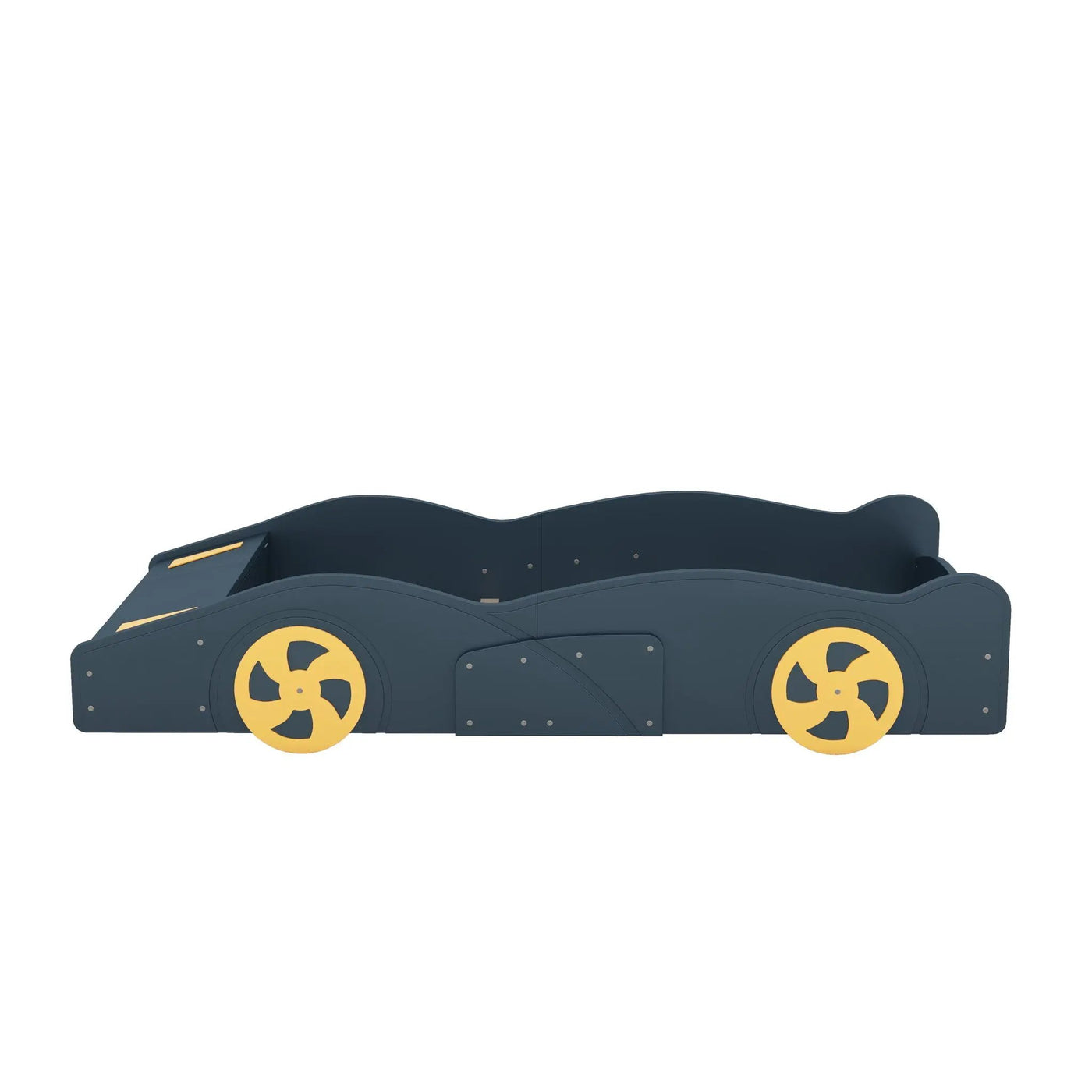 Race Car Shaped Platform Bed With Wheels And Storage by HouseOfZazla