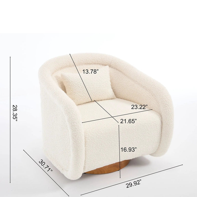 Swivel Accent Chair With 360 Degree Rotating by HouseOfZazla