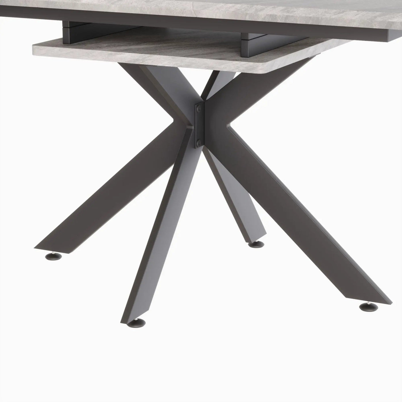 Modern Extendable Dining Table Set With Soft Padded Armless Chairs by Unique Piece Furniture