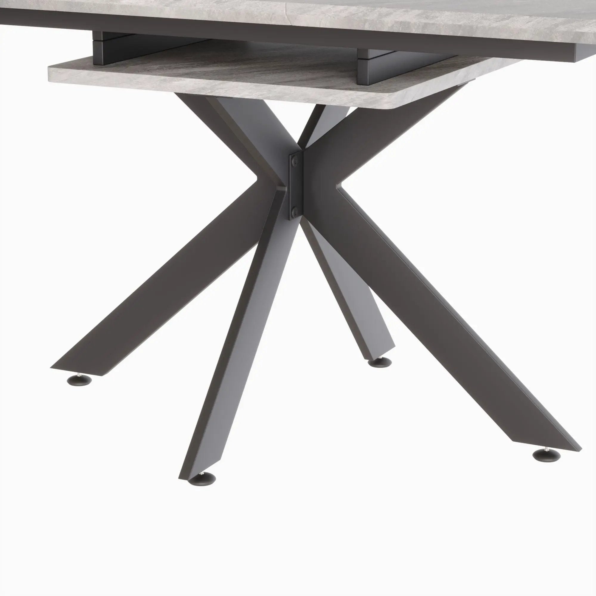 Modern Extendable Dining Table Set For 6 - 8 - Black / Gray by HouseOfZazla