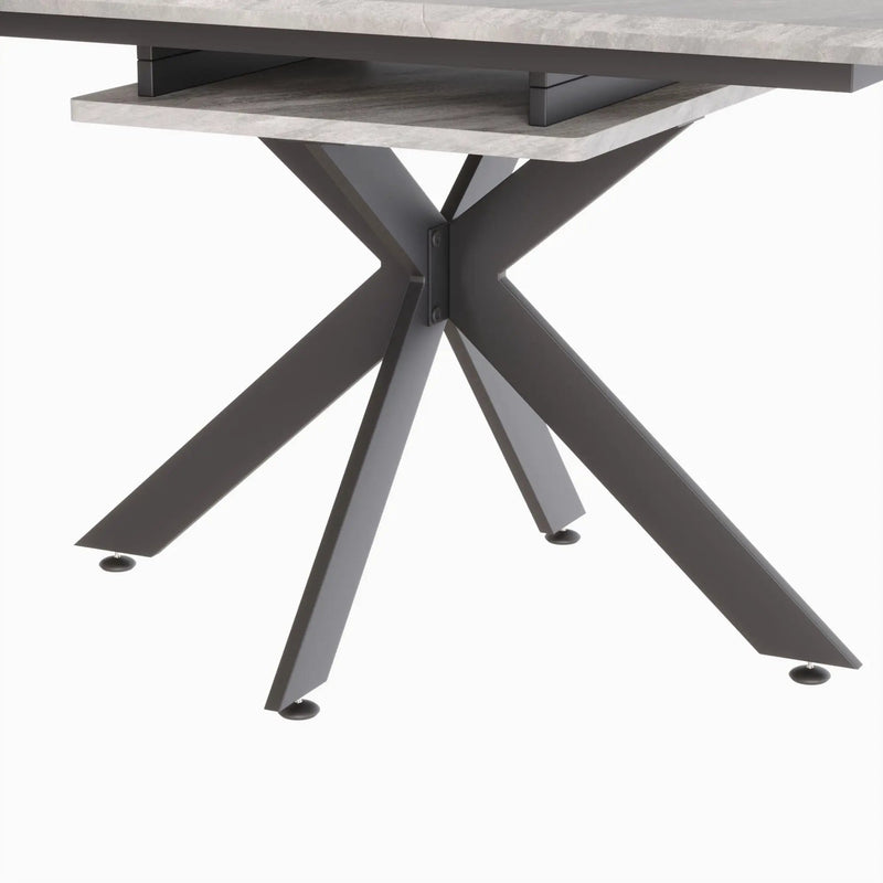 Modern Extendable Dining Table Set For 6 - 8 - Black / Gray by HouseOfZazla