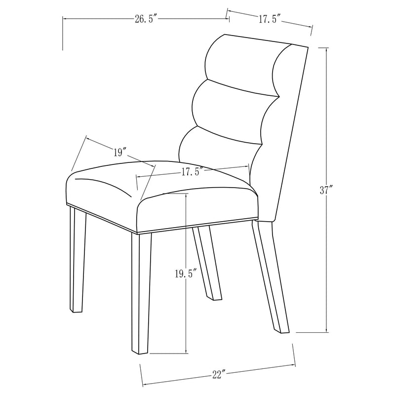 Highmore - Upholstered Dining Side Chair (Set of 2) by HouseOfZazla