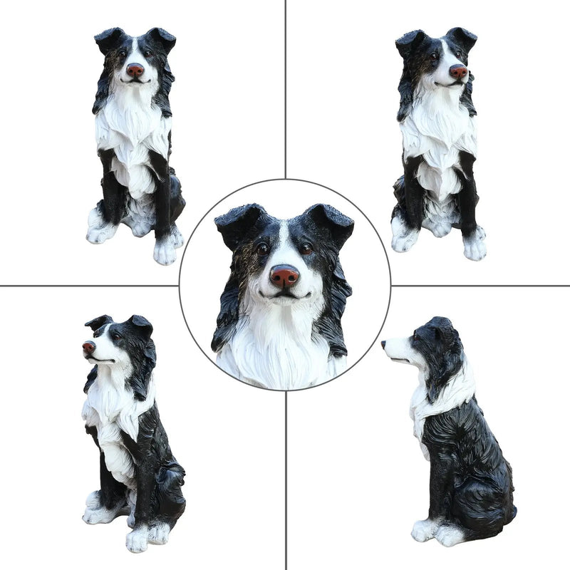 Outdoor Garden Border Collie Dog Statue Greeter by HouseOfZazla