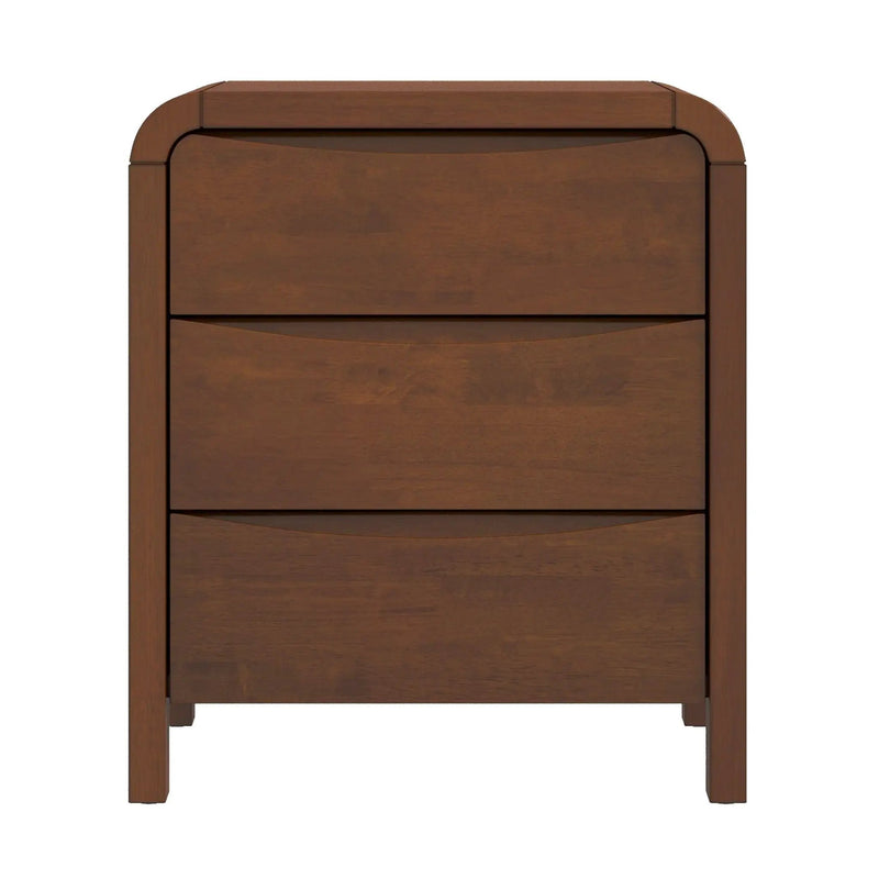 Lionel - Nightstand 3 Drawer Bed Side Table - Brown by Unique Piece Furniture