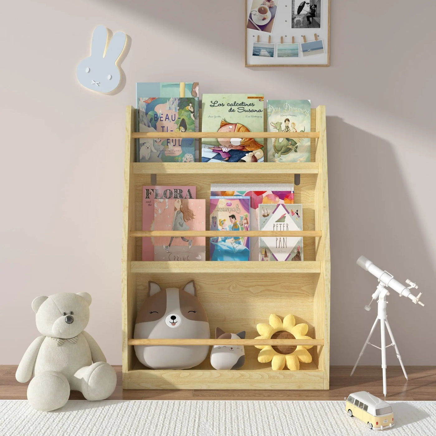 3 Tier Book Shelf, Compact Storage For Bedrooms by HouseOfZazla
