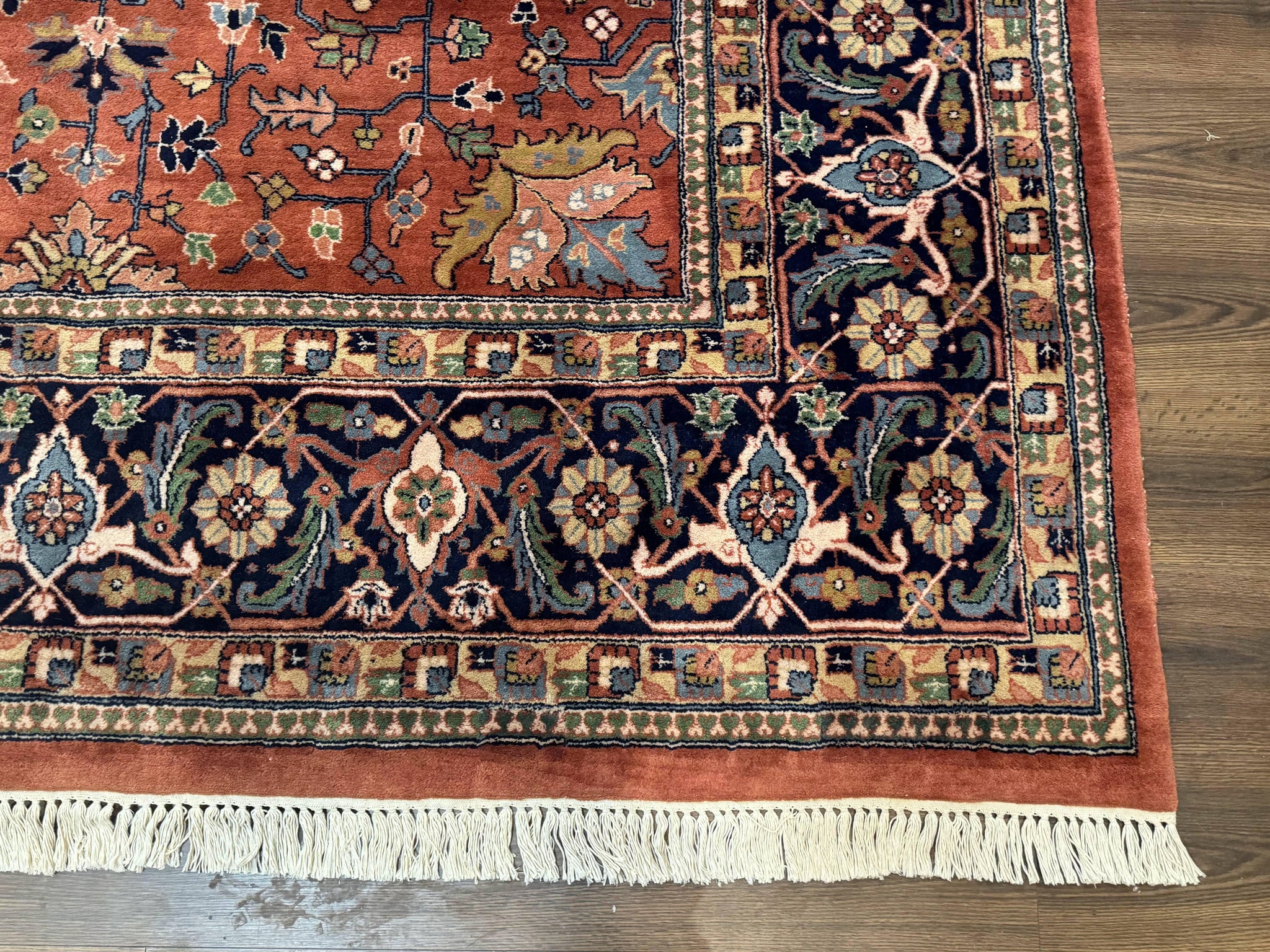 Indo Persian Heriz Rug 10x15, Allover Pattern, Large Wool Handmade Rug by Jewel Rugs