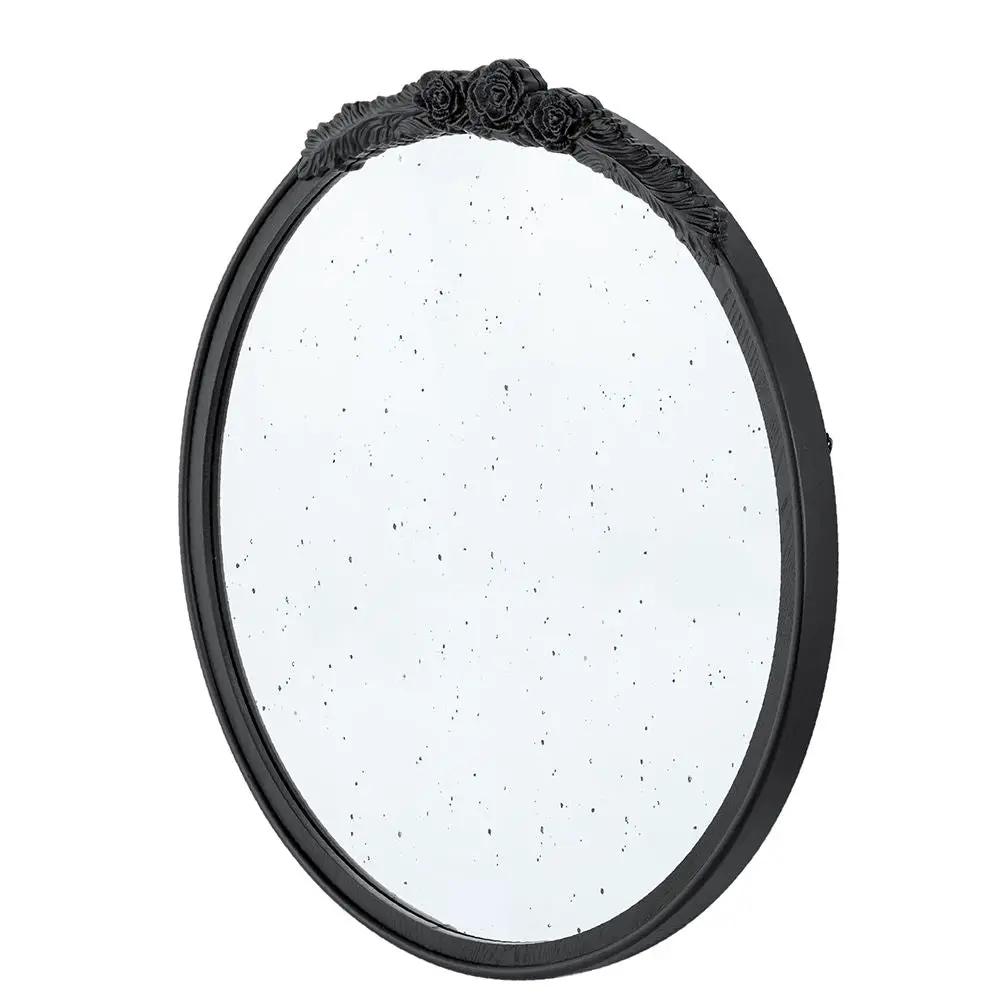Round Hand Carved Rose Antique Mirror Frame, Wall Mirror For Live Space by HouseOfZazla