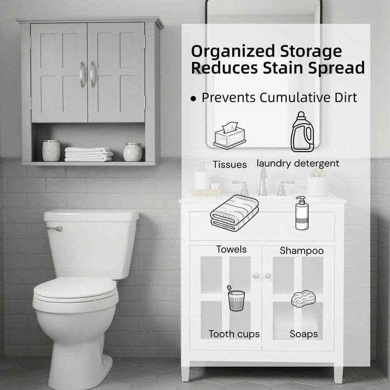Multi Functional Wall Mounted Cabinet With Adjustable Shelves For Bathroom by HouseOfZazla