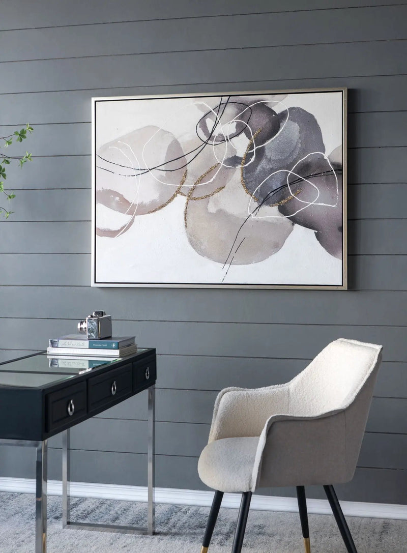 Large Modern Oil Painting, Hand Painted Abstract Watercolor Texture - Multicolor by HouseOfZazla
