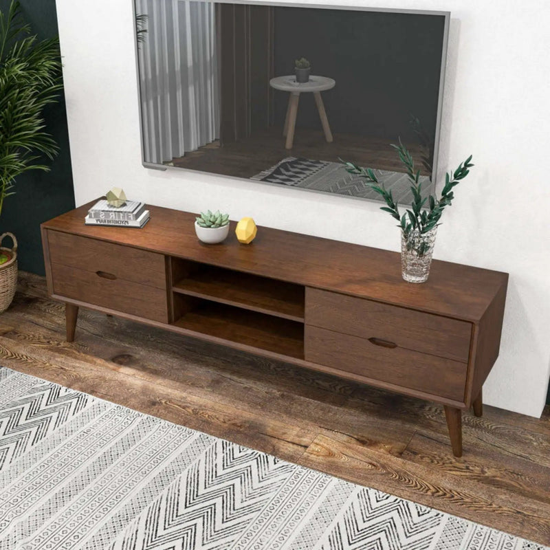 Adrian - TV Stand - Walnut Brown by HouseOfZazla