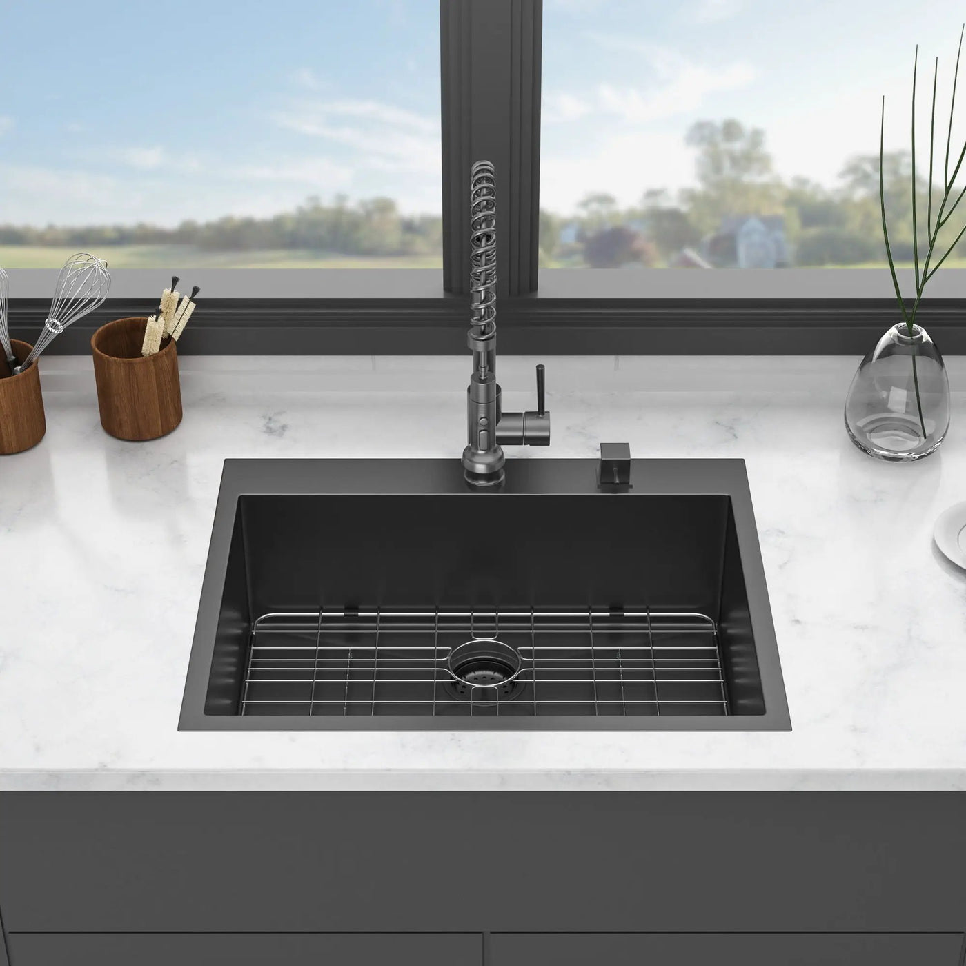 Topmount Kitchen Sink 16 Gauge, Single Bowl by HouseOfZazla
