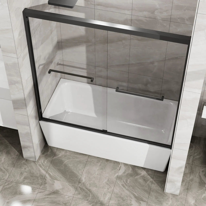 Goodyo - Double Sliding Bathtub Shower Door With Sgcc Clear Tempered Glass by HouseOfZazla