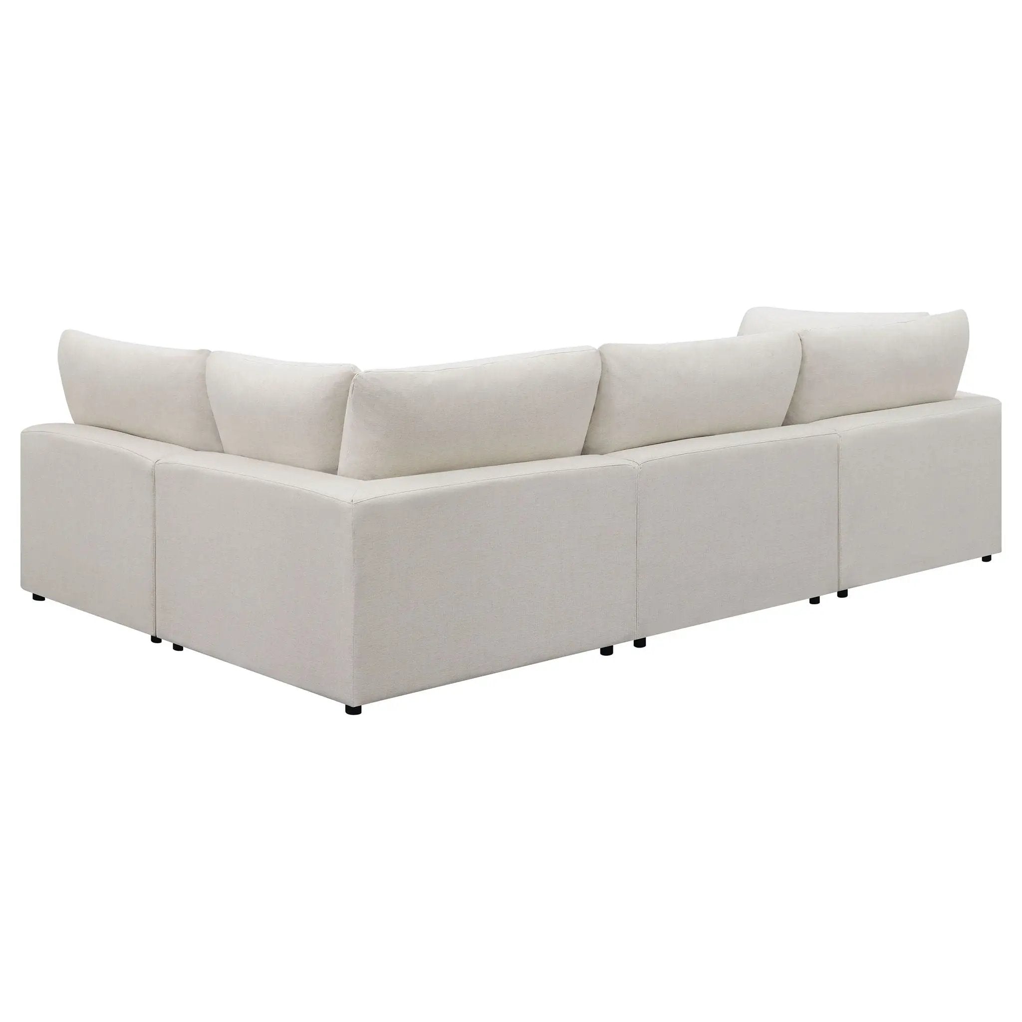 Serene 4-piece Upholstered Modular Sectional Sofa Beige by Unique Piece Furniture