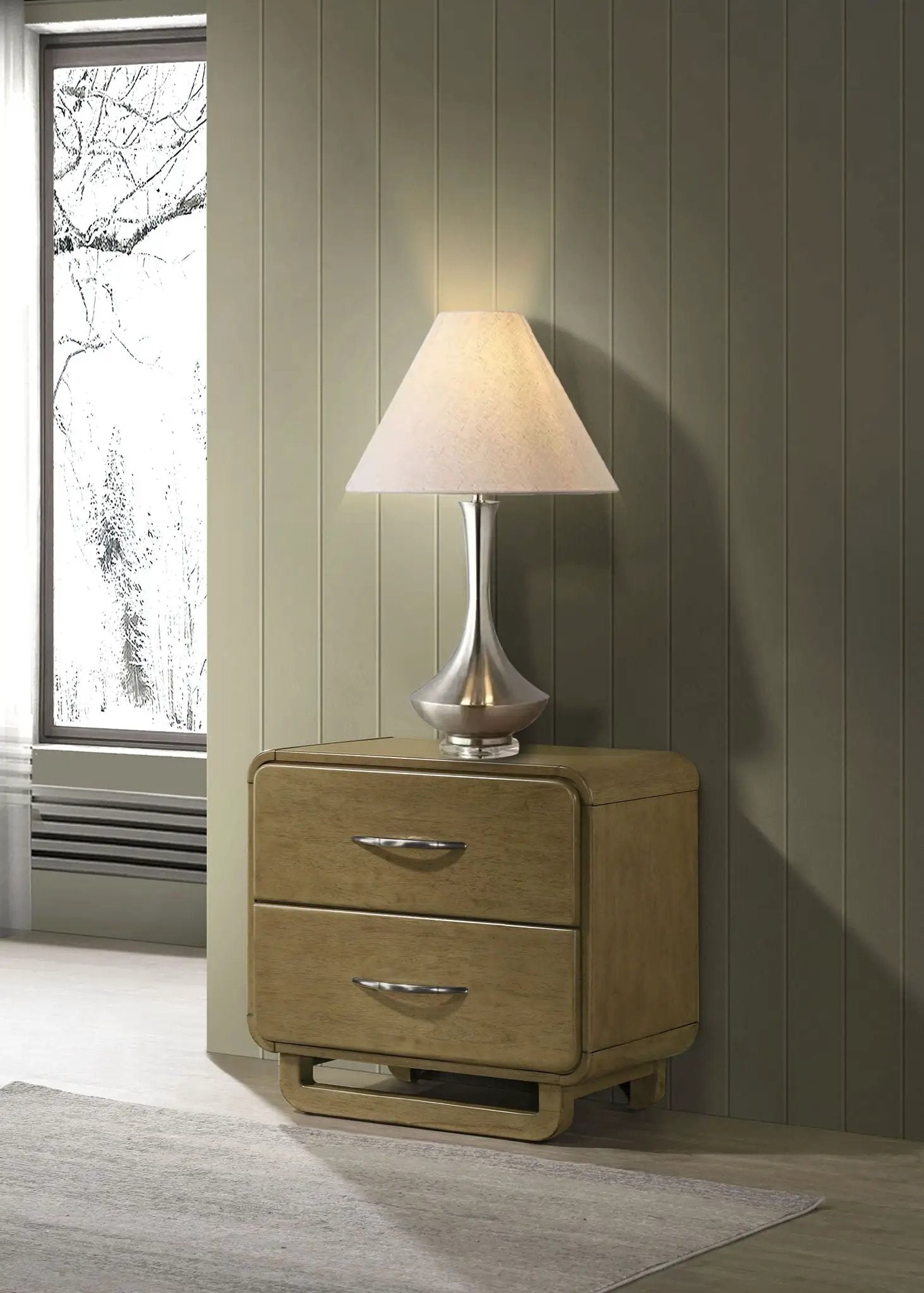 Amsbury 2-drawer Nightstand Bedside Table Nutmeg by Unique Piece Furniture
