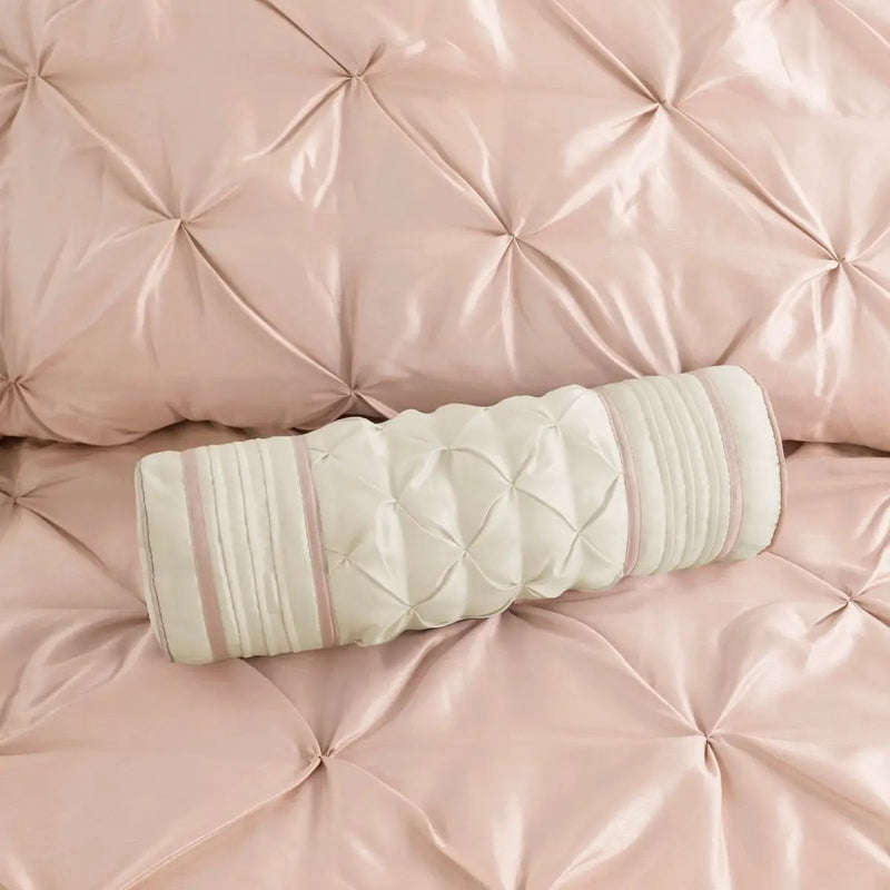 7 Piece Tufted Comforter Set Blush King by HouseOfZazla