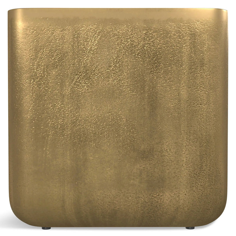 Bassett - Cast Aluminum Side Table - Brown by HouseOfZazla