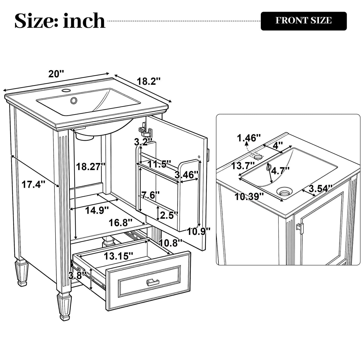 Retro Bathroom Vanity With Sink by HouseOfZazla
