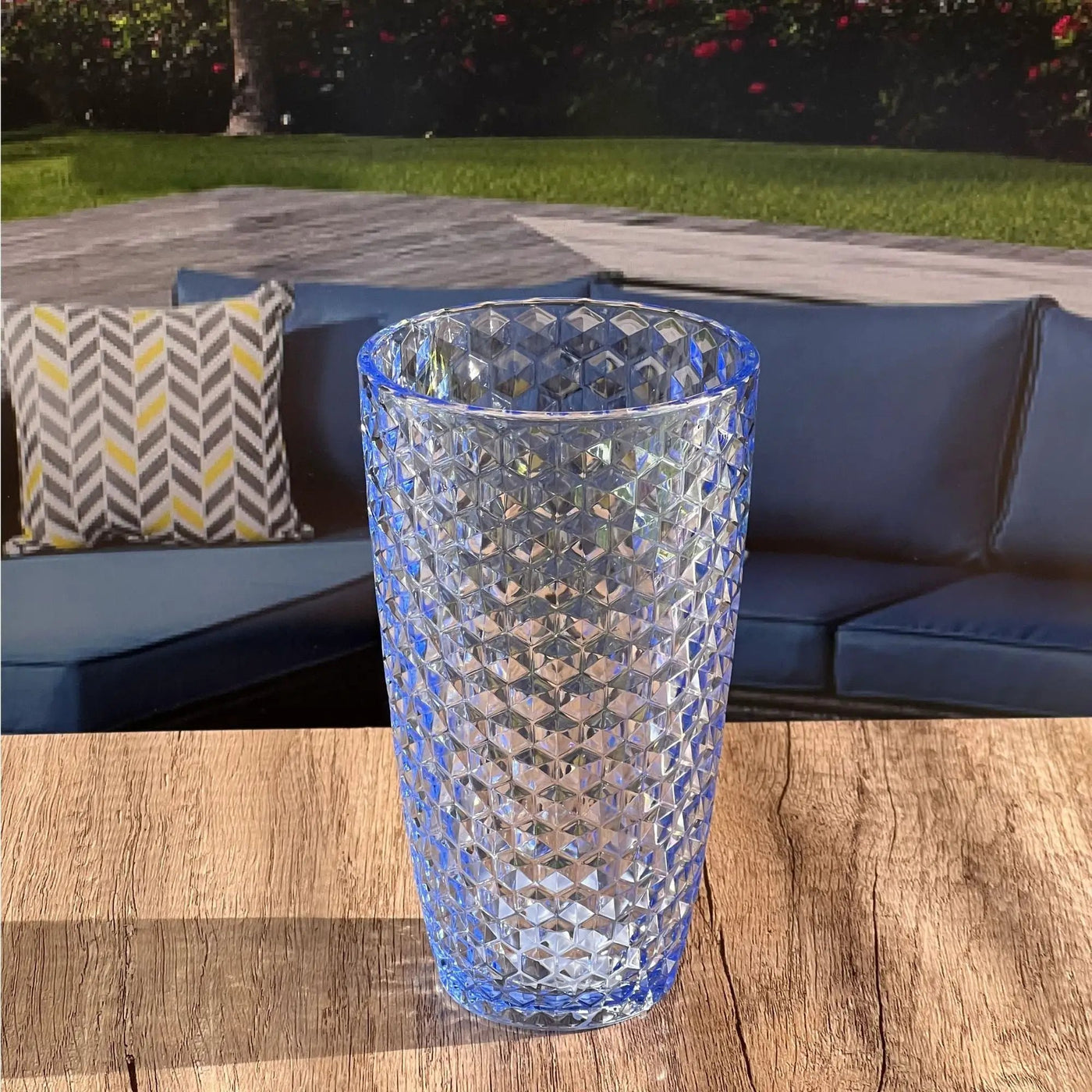 Leading Ware Diamond Cut Acrylic Drinking Glasses (Set of 4) by HouseOfZazla