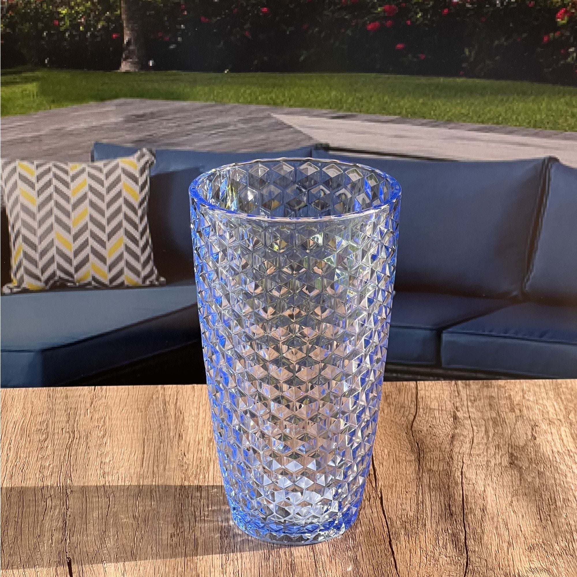 Leading Ware Diamond Cut Acrylic Drinking Glasses (Set of 4) by HouseOfZazla