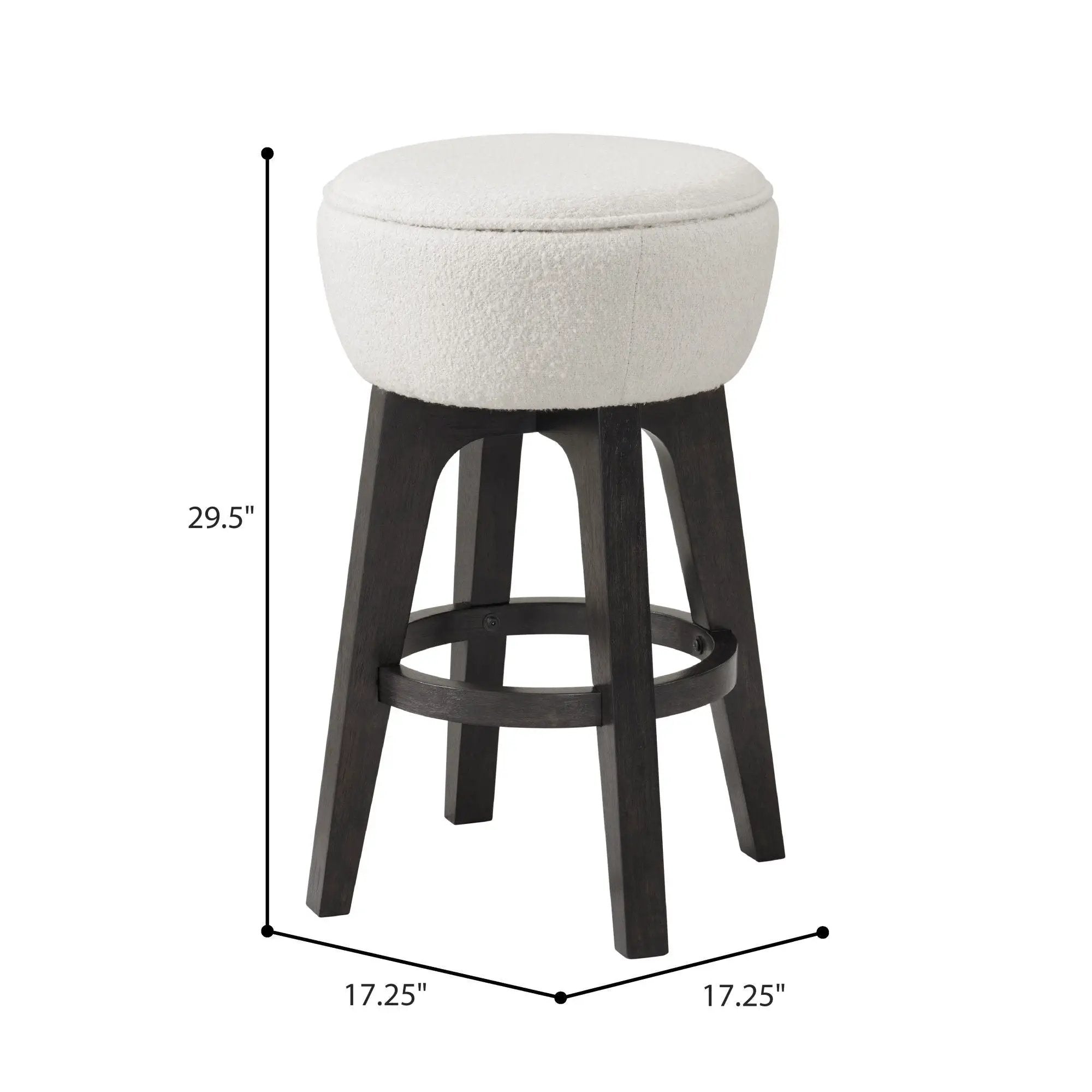 Backless Bar Stools With Soft Cushion (Set of 2) - Brown by HouseOfZazla