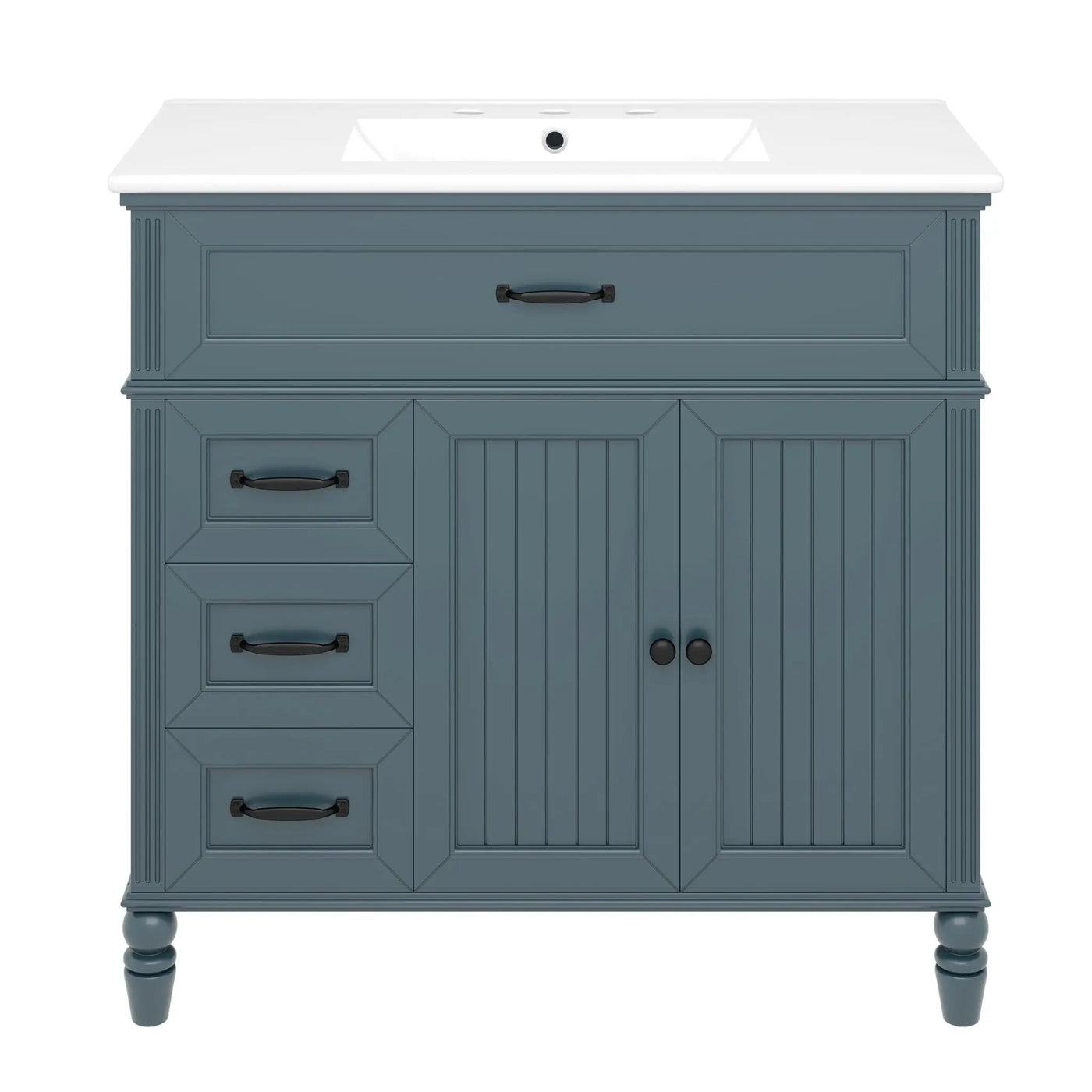 Bathroom Vanity With Sink, Freestanding Cabinet & Drawers by HouseOfZazla