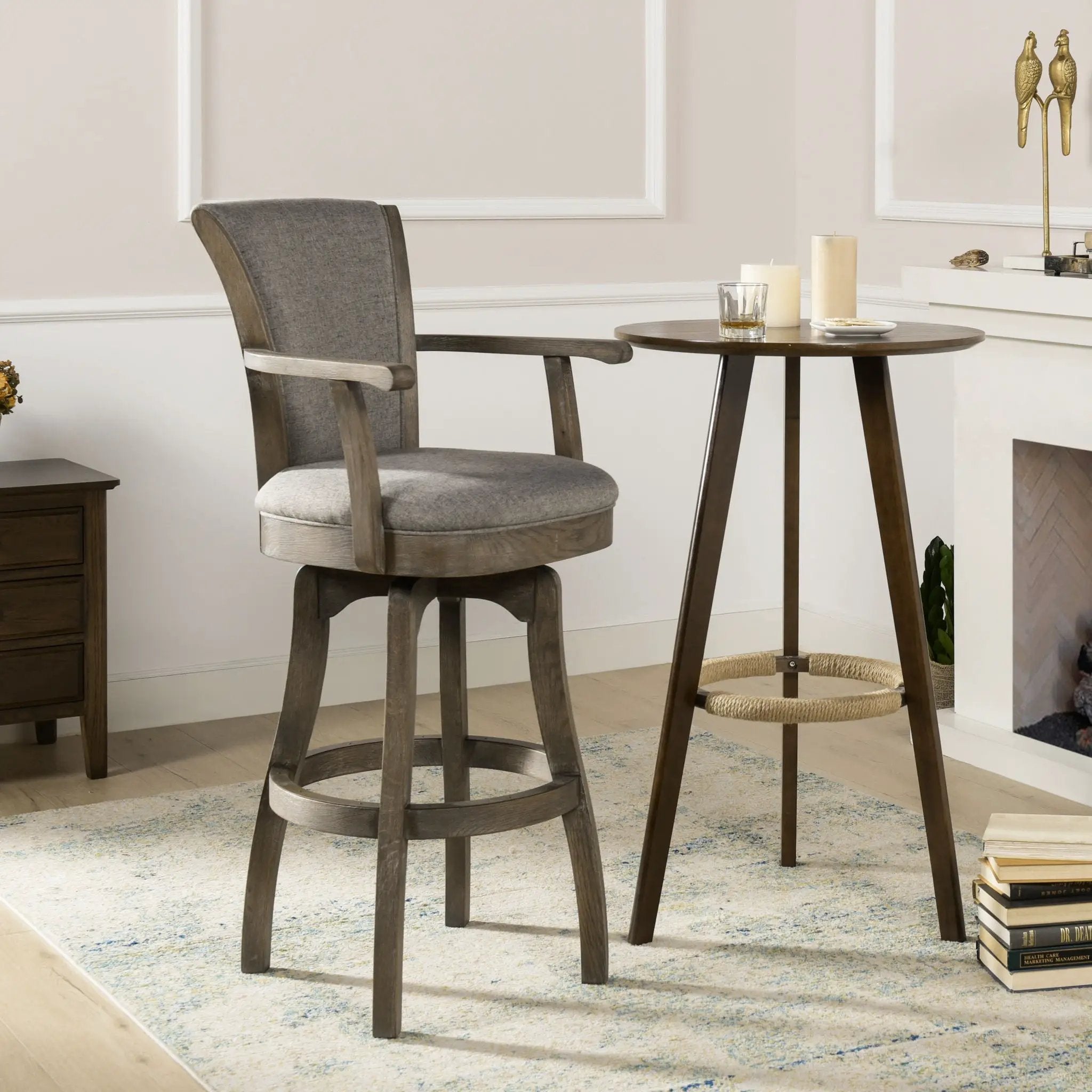 Williams - Swivel Bar Stool With Armrests by Unique Piece Furniture