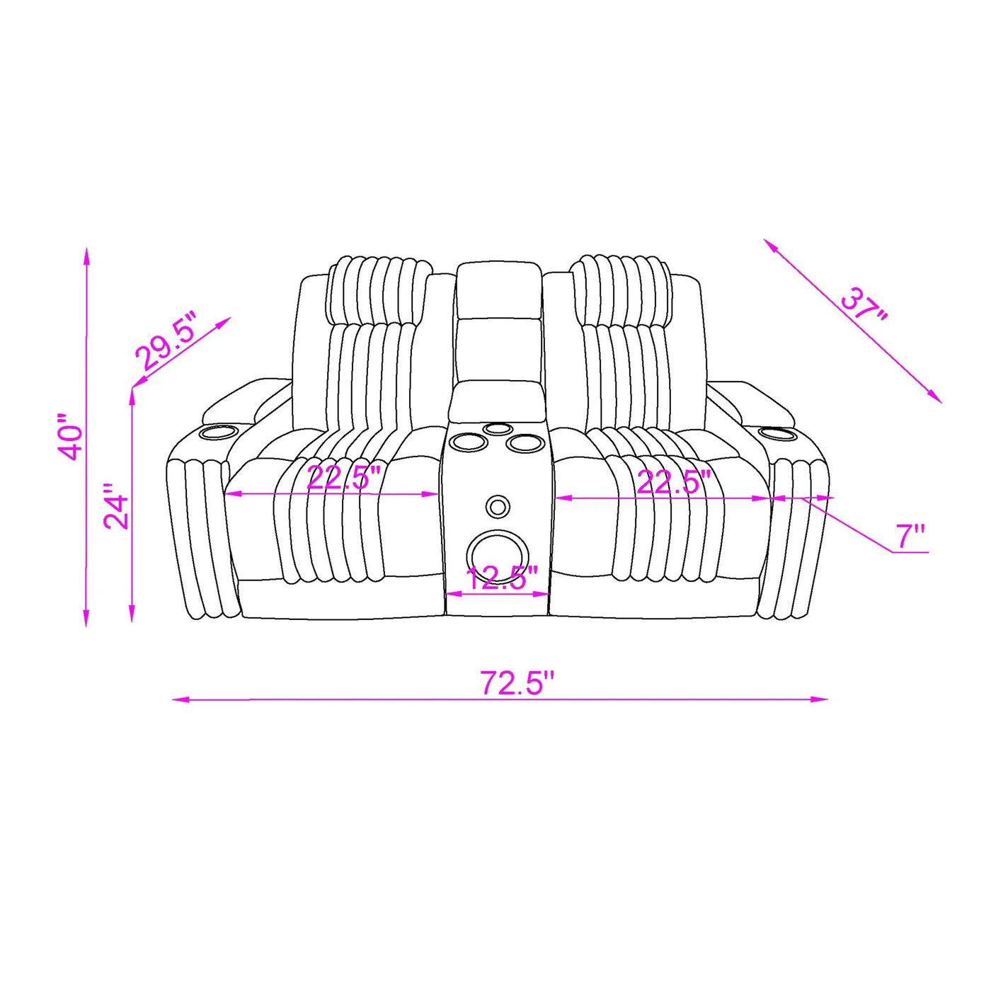 Duran - Power Reclining Set With Power Headrest by HouseOfZazla