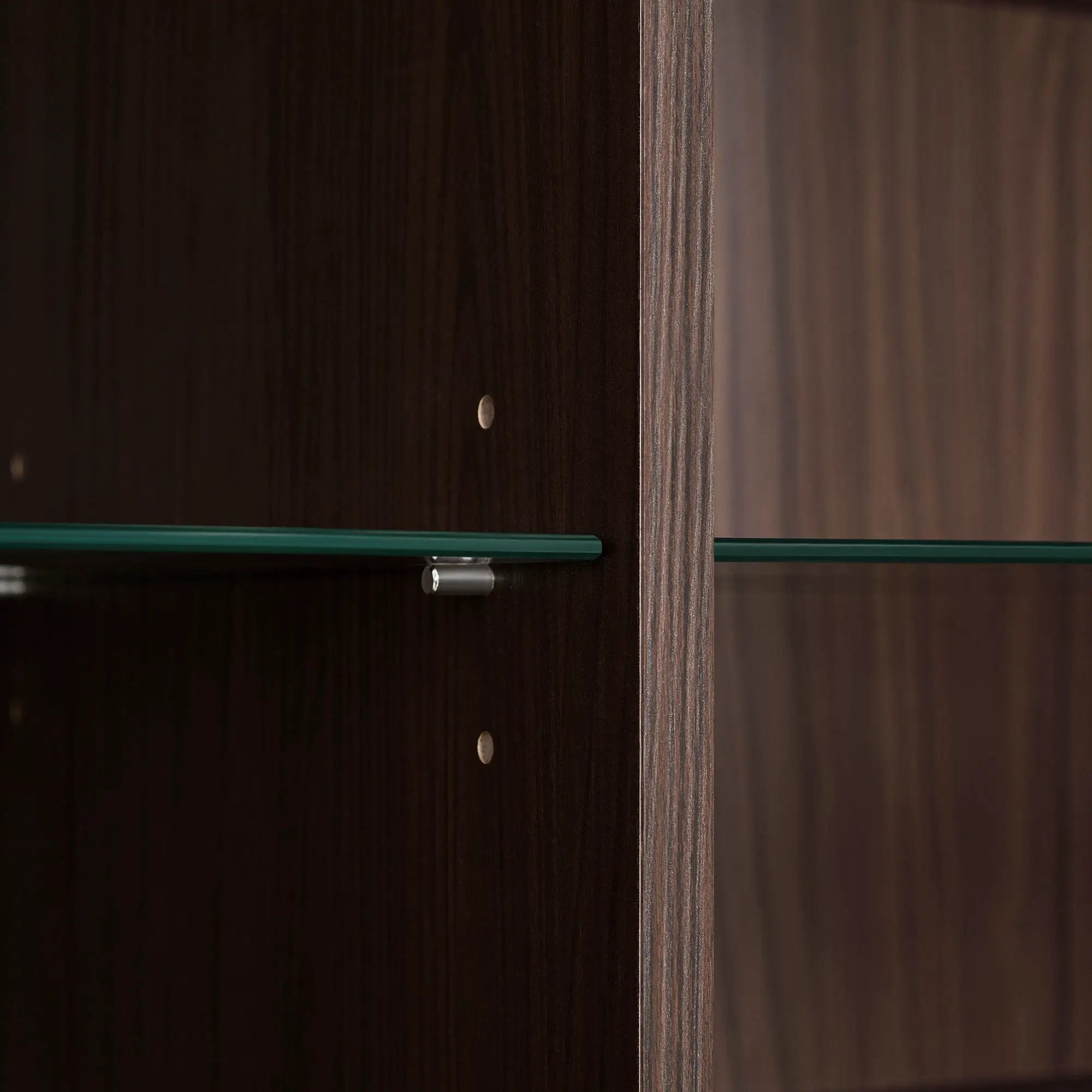 Modern Minimalist Style LED Curio Cabinet With Tempered Glass Door, Metal Legs by HouseOfZazla