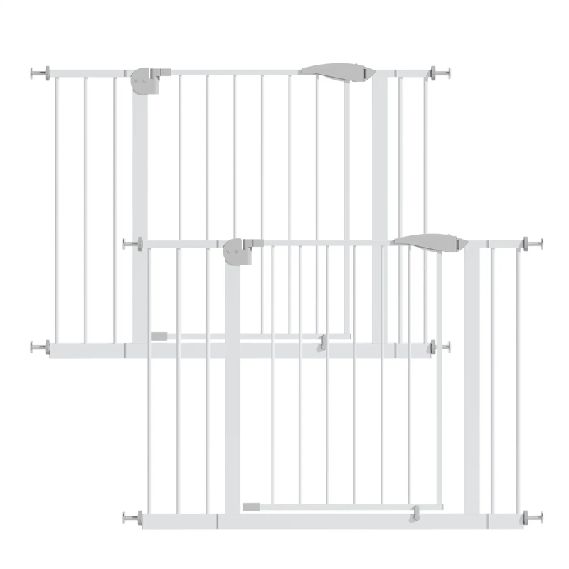 2 Pack 29.5-44.1" Wide Baby Gate for Stairs and Doorways by HouseOfZazla