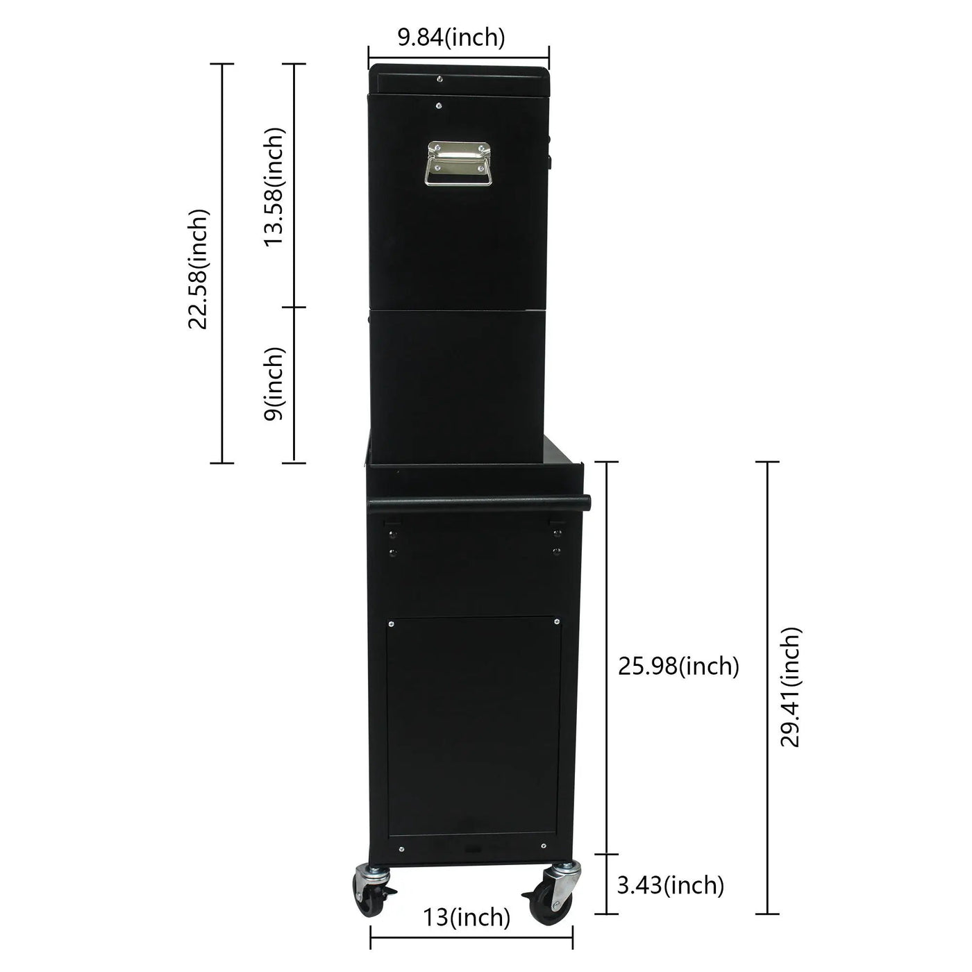 6 Drawer Lockable Tool Cabinet On Wheels With Detachable Toolbox by HouseOfZazla