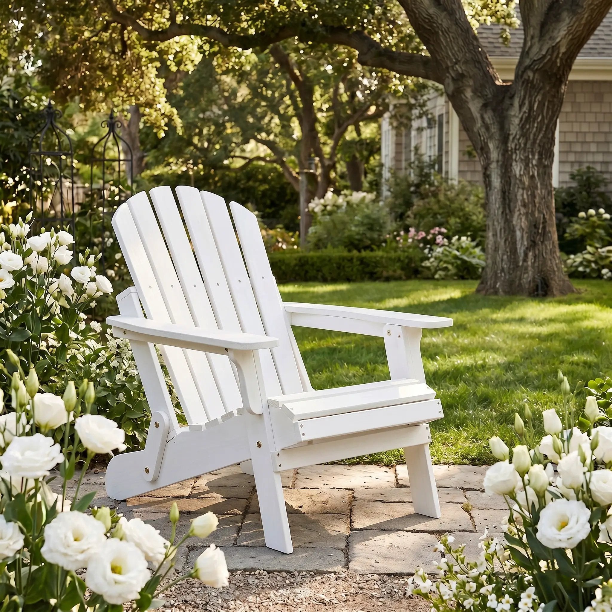 Oversize Wooden Outdoor Folding Adirondack Chair by HouseOfZazla