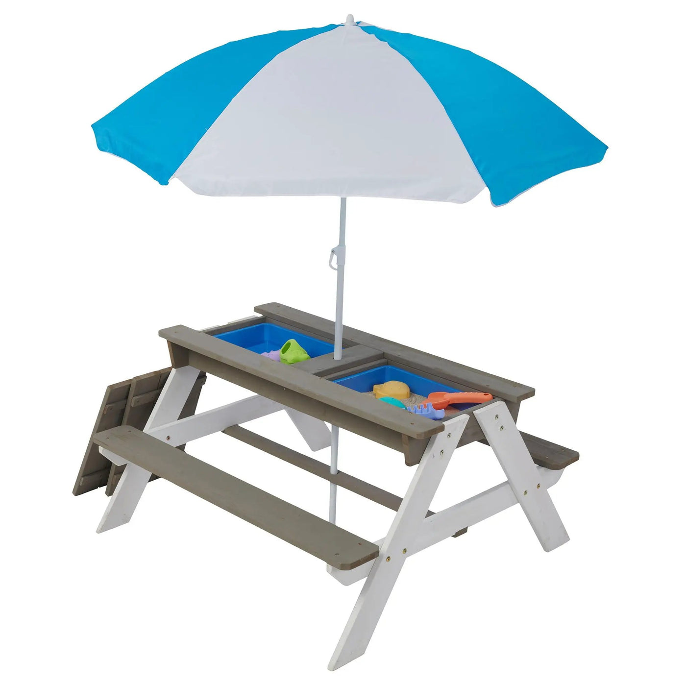 Kids Picnic Table With Sand and Water Table Conversion by HouseOfZazla