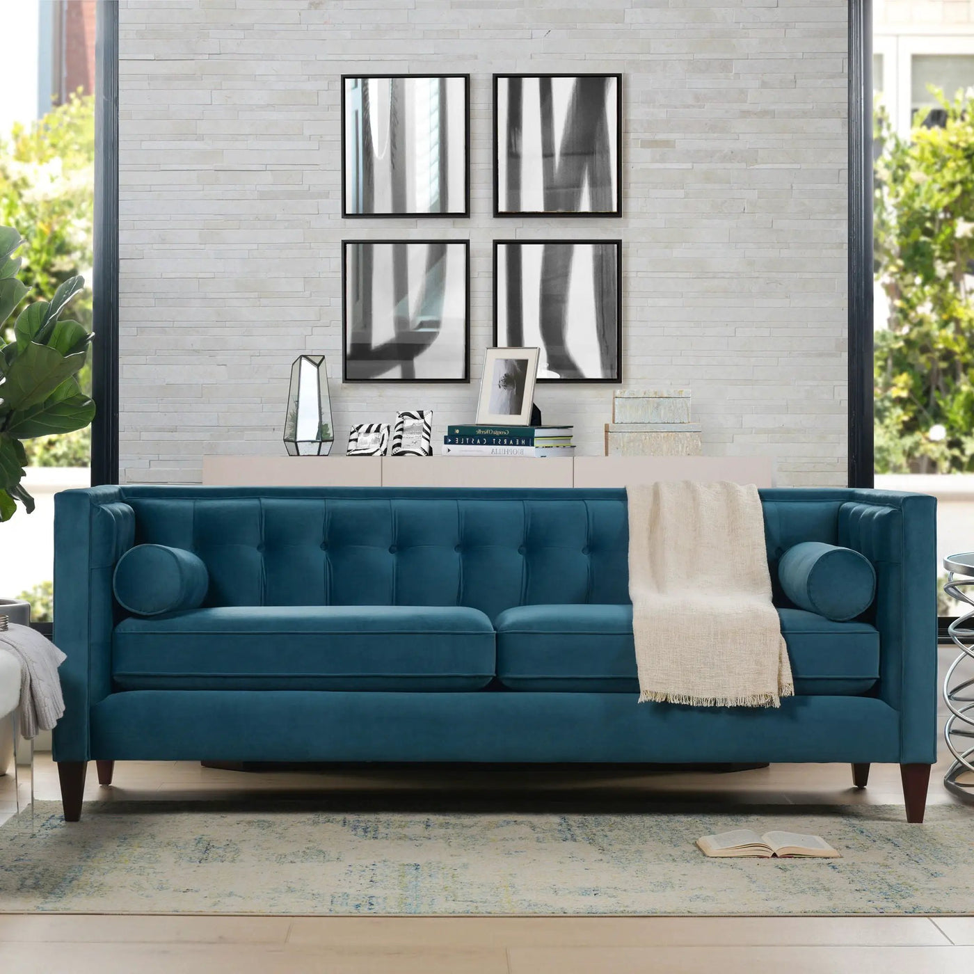 Jack - Modern Tuxedo Tufted Sofa by HouseOfZazla