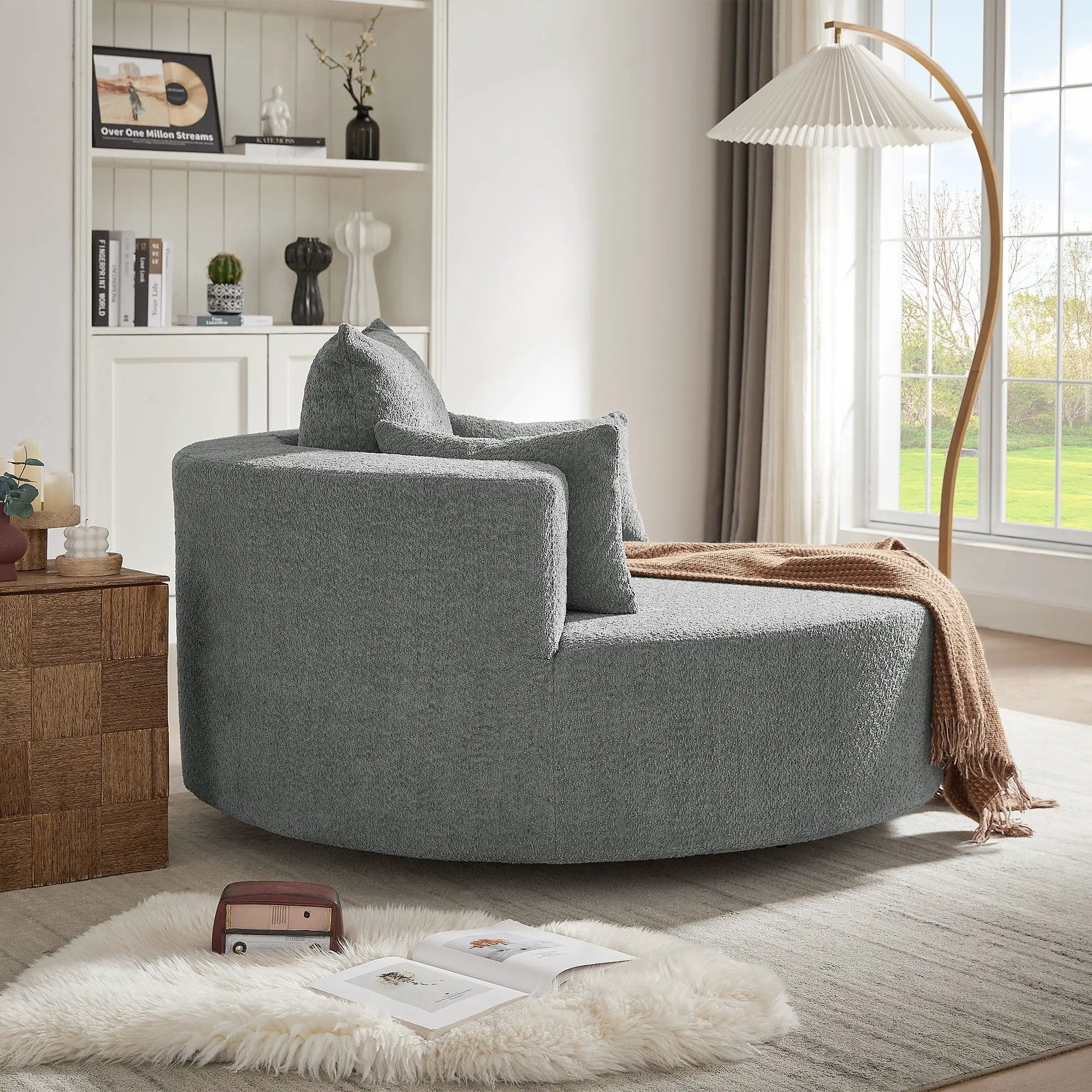 360° Swivel Accent Barrel Chair With 3 Removable Pillows For Living Room by HouseOfZazla