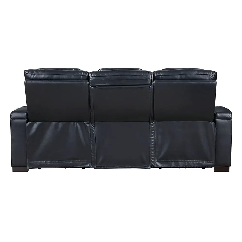 Ephron - Power Motion Sofa With Dropdown Table, Wireless Charging, Reading Light, Power Headrests & LED - Black by Unique Piece Furniture
